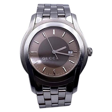 gucci 5500 xl men& 39|Gucci Watch 5500 XL Men's Stainless Steel Authentic .